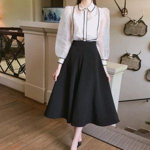 Premium Organza Silk Sheer Blouse